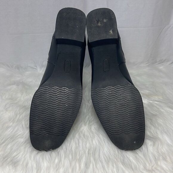 Blondo Black Leather Side Zip Ankle Booties Sz 10 - Picture 6 of 6